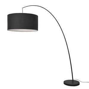 Lampadaire Fisher Tissu mélangé / Aluminium - 1 ampoule - Noir