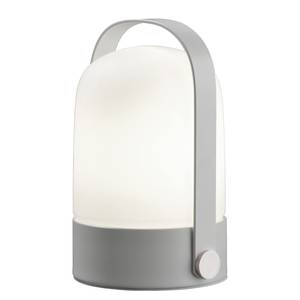 Tafellamp Soft melkglas/ijzer - 1 lichtbron - Kiezelkleurig