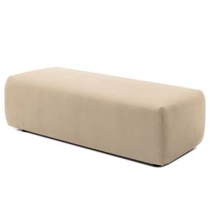 Repose-pieds capitonné Greenvale I Microfibre - Beige chaud