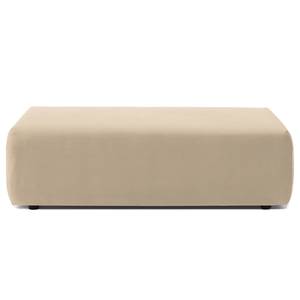 Polsterhocker Greenvale I Microfaser - Warmes Beige