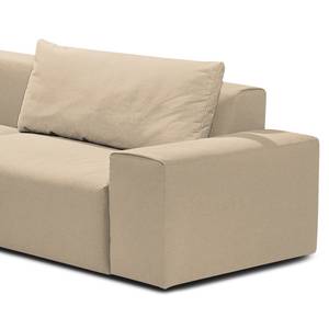 Zithoek Greenvale I microvezel - Warm beige - Longchair vooraanzicht links - Zonder hocker