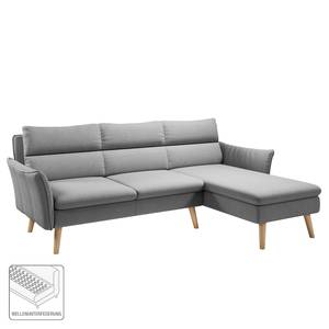 Ecksofa Alpine I Webstoff - Granit - Longchair davorstehend rechts