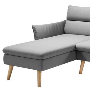 Ecksofa Alpine I Webstoff - Granit - Longchair davorstehend links