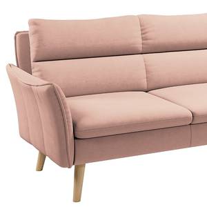 Ecksofa Alpine I Webstoff - Mauve - Longchair davorstehend rechts