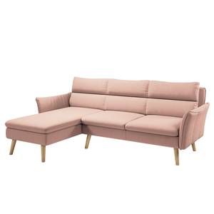 Ecksofa Alpine I Webstoff - Mauve - Longchair davorstehend links