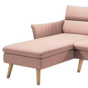 Ecksofa Alpine I Webstoff - Mauve - Longchair davorstehend links