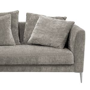 Ecksofa Gibbes I Chenille - Platin - Longchair davorstehend links