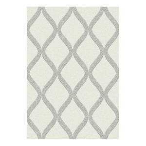 Tapis épais Neerpelt Fibres synthétiques - Crème / Gris - 160 x 230 cm