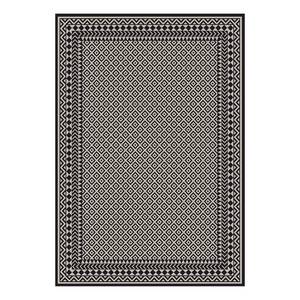 Tapis Pimenta Fibres synthétiques - Noir / Beige - 135 x 190 cm