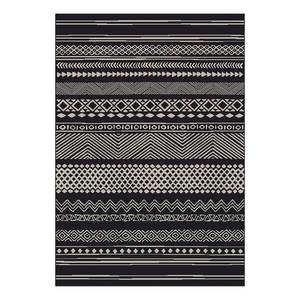 Laagpolig vloerkleed Buckaroo Kunstvezels - zwart - 135 x 190 cm