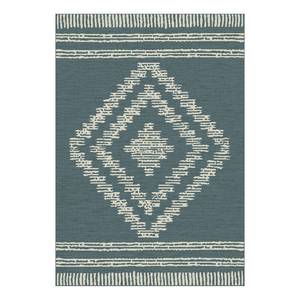 Tapis intérieur / extérieur Gundagai Fibres synthétiques - Bleu pétrole - 135 x 190 cm