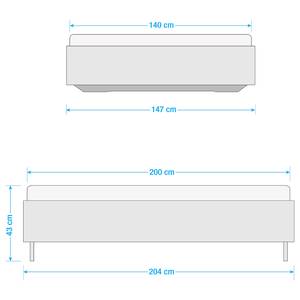 Lit SKØP XII Blanc - 140 x 200cm