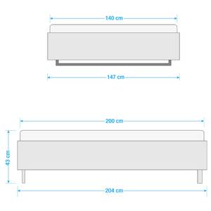 Letto SKØP XV Bianco - 140 x 200cm