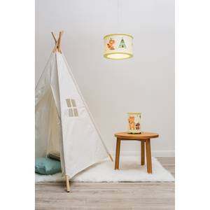 Tafellamp Little Indians Kunststof/massief berkenhout - 1 lichtbron