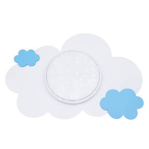 Plafonnier Wolke Starlight II Bouleau massif / Matière plastique - 1 ampoule - Bleu layette