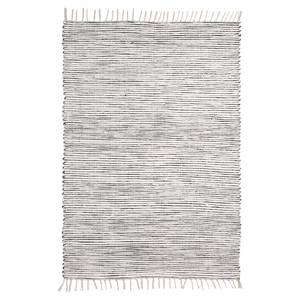 Tapis Milo Line Coton - Noir - 100 x 150 cm