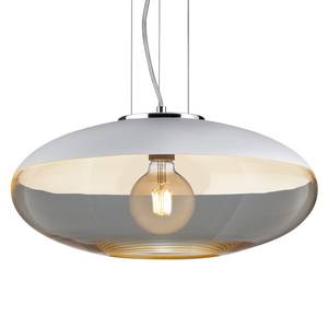 Hanglamp Porto glas/ijzer - 1 lichtbron - Wit