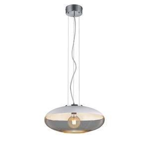 Hanglamp Porto glas/ijzer - 1 lichtbron - Wit