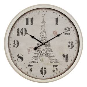 Horloge murale Paris Fer - Blanc / Noir