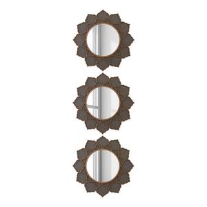 Wandspiegel Pambu (3er-Set) Kunststoff - Grau / Bronze