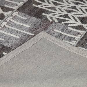 Tapis en laine Asaa Tissu mélangé - Argenté / Marron - 160 x 230 cm