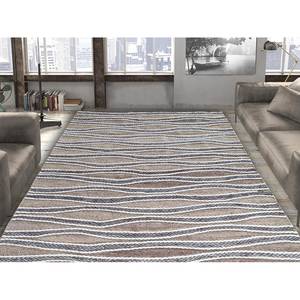 Tapis en laine El Jardin Tissu mélangé - Beige / Gris - 140 x 200 cm