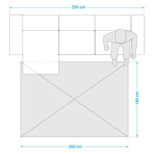 Vloekleed El Jardin Textielmix - beige/grijs - 140x200cm