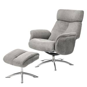 Fauteuil relax Borsh I Microfibre - Gris clair