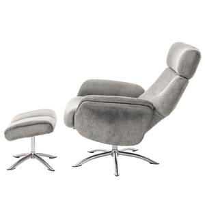 Fauteuil relax Borsh I Microfibre - Gris clair