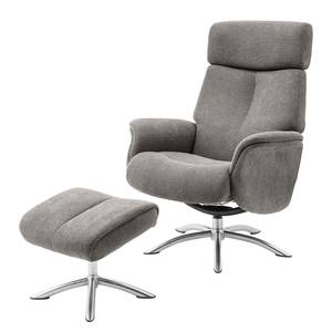 Fauteuil relax Borsh I Microfibre - Platine