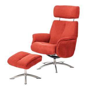 Fauteuil relax Borsh I Microfibre - Corail