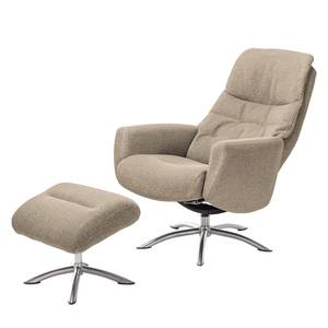 Fauteuil relax Lobbes I Tissu - Sable