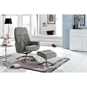 Relaxfauteuil Lobbes I geweven stof - Grijs