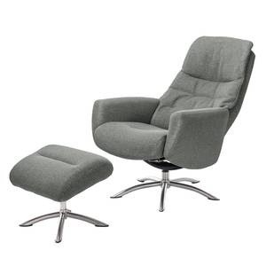 Relaxfauteuil Lobbes I geweven stof - Grijs