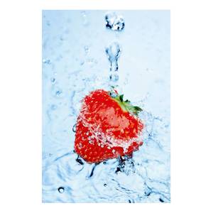 Tableau déco Erdbeere Rouge - Bois manufacturé - Papier - 60 x 90 x 2 cm
