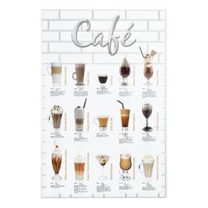 Tableau déco Café Multicolore - Bois manufacturé - Papier - 60 x 90 x 2 cm