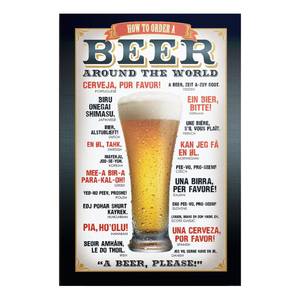 Tableau déco Bier Multicolore - Bois manufacturé - Papier - 60 x 90 x 2 cm