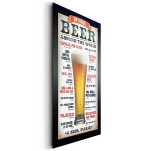 Afbeelding Bier Meerkleurig - Plaatmateriaal - Papier - 60 x 90 x 2 cm