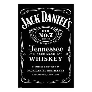 Bild Jack Daniel´s Label Schwarz - Holzwerkstoff - Papier - 60 x 90 x 2 cm