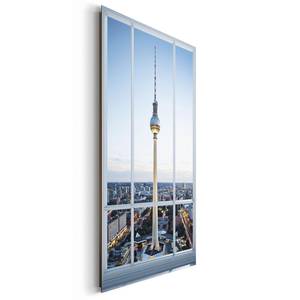 Afbeelding Berlijn Blauw - Plaatmateriaal - Papier - 60 x 90 x 2 cm