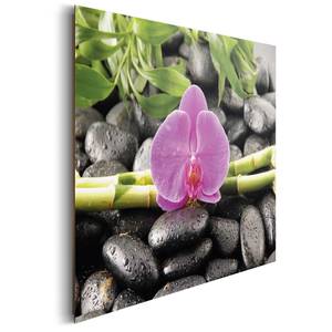 Tableau déco Orchidee Rose foncé - Bois manufacturé - Papier - 90 x 60 x 2 cm
