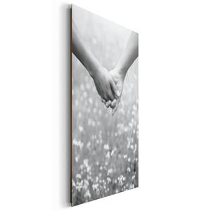 Bild Hand in Hand Schwarz - Holzwerkstoff - Papier - 60 x 90 x 2 cm