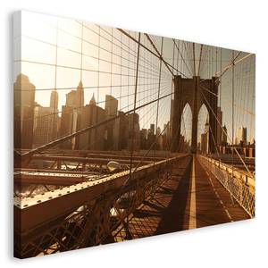 Bild New York I Braun - Holzwerkstoff - Papier - 118 x 70 x 2 cm