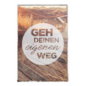 Bild Geh deinen Weg Braun - Holzwerkstoff - Papier - 60 x 90 x 2 cm