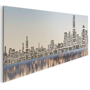 Tableau déco New York VIII Multicolore - Bois manufacturé - Papier - 156 x 52 x 2 cm