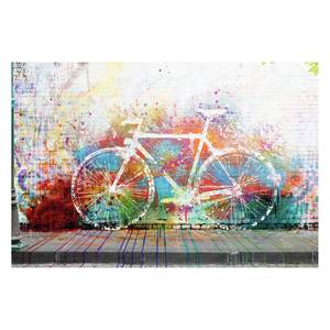 Bild Graffiti Fahrrad Multicolor - Holzwerkstoff - Papier - 90 x 60 x 2 cm