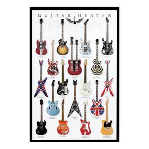 Tableau déco Gitarren I Multicolore - Bois manufacturé - Papier - 60 x 90 x 2 cm