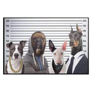 Tableau déco Hunde Multicolore - Bois manufacturé - Papier - 90 x 60 x 2 cm