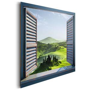 Afbeelding Toscane Groen - Plaatmateriaal - Papier - 90 x 60 x 2 cm