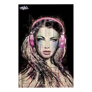 Bild DJ Girl Multicolor - Holzwerkstoff - Papier - 60 x 90 x 2 cm
